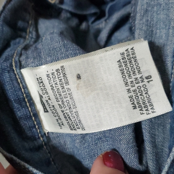 Vtg levis thin cotton shorts cuffed 14/16 - Picture 4 of 9